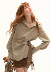 Houndstooth Belt Shirt